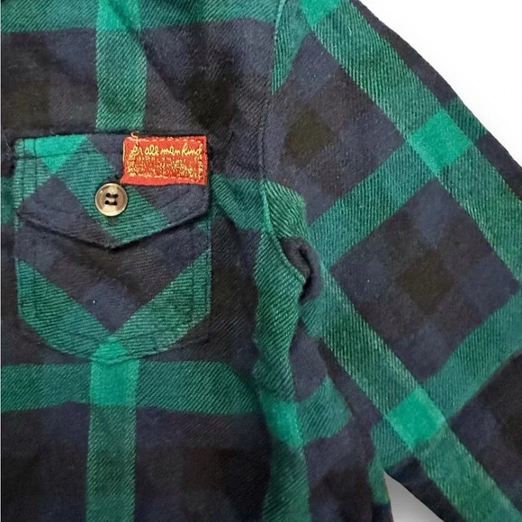 7 For All Mankind | Hooded Flannel Button Down (2T) - Picture 3 of 6